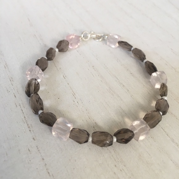 Quartz Gemstone Sterling silver bracelet - Picture 1 of 8